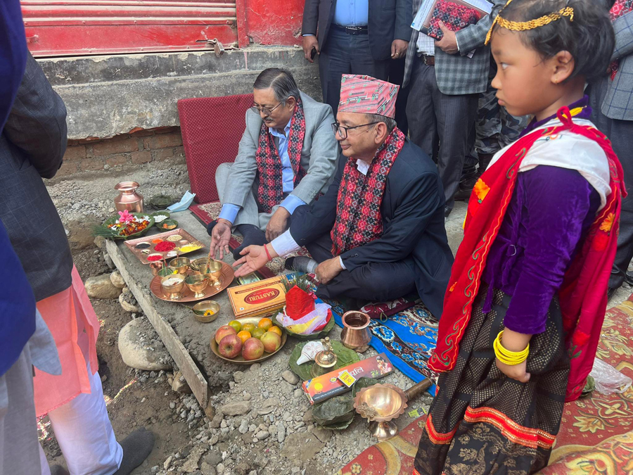 गृहमन्त्री खाँणले गरे तिलोत्तमा चक्रपथको शिलान्यास